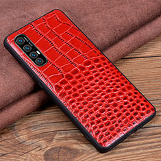 Coque Luxe Cuir Housse Etui S08 pour Oppo Find X2 Neo Rouge