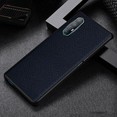 Coque Luxe Cuir Housse Etui S09 pour Oppo Find X2 Neo Bleu