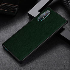 Coque Luxe Cuir Housse Etui S09 pour Oppo Find X2 Neo Vert