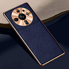 Coque Luxe Cuir Housse Etui S09 pour Xiaomi Mi 12 Ultra 5G Bleu