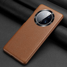 Coque Luxe Cuir Housse Etui ST1 pour Huawei Mate 50 Pro Marron
