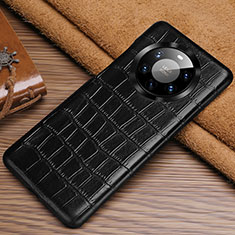 Coque Luxe Cuir Housse Etui ST3 pour Huawei Mate 40 Pro+ Plus Noir