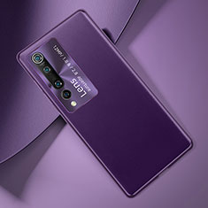 Coque Luxe Cuir Housse Etui T01 pour Xiaomi Mi 10 Pro Violet