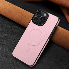 Coque Luxe Cuir Housse Etui WZ1 pour Apple iPhone 14 Pro Max Or Rose