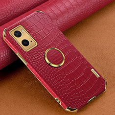 Coque Luxe Cuir Housse Etui XD1 pour Oppo A76 Rouge