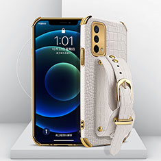 Coque Luxe Cuir Housse Etui XD1 pour Oppo A93 5G Blanc