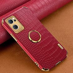 Coque Luxe Cuir Housse Etui XD1 pour Oppo Reno7 5G Rouge