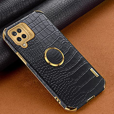Coque Luxe Cuir Housse Etui XD1 pour Samsung Galaxy A12 Noir