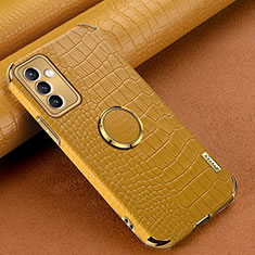 Coque Luxe Cuir Housse Etui XD1 pour Samsung Galaxy A15 5G Jaune