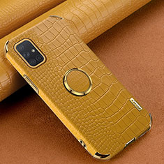 Coque Luxe Cuir Housse Etui XD1 pour Samsung Galaxy A71 4G A715 Jaune