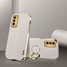 Coque Luxe Cuir Housse Etui XD1 pour Samsung Galaxy F23 5G Blanc