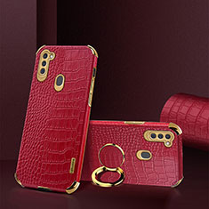 Coque Luxe Cuir Housse Etui XD1 pour Samsung Galaxy M11 Rouge