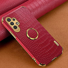 Coque Luxe Cuir Housse Etui XD1 pour Samsung Galaxy M32 5G Rouge