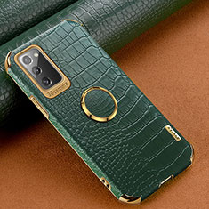Coque Luxe Cuir Housse Etui XD1 pour Samsung Galaxy Note 20 5G Vert