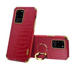 Coque Luxe Cuir Housse Etui XD1 pour Samsung Galaxy S20 Ultra 5G Rouge