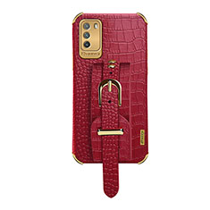 Coque Luxe Cuir Housse Etui XD1 pour Xiaomi Poco M3 Rouge