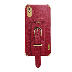 Coque Luxe Cuir Housse Etui XD1 pour Xiaomi Redmi 9AT Rouge