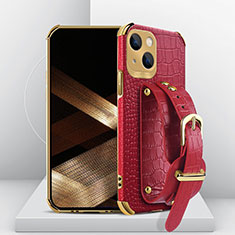 Coque Luxe Cuir Housse Etui XD2 pour Apple iPhone 13 Rouge
