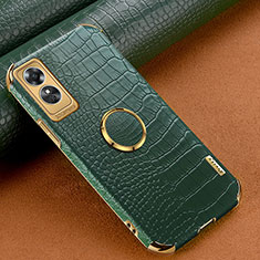 Coque Luxe Cuir Housse Etui XD2 pour Oppo A17 Vert