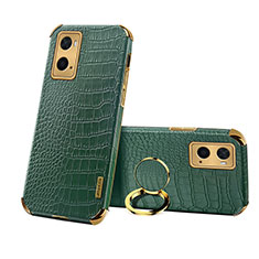 Coque Luxe Cuir Housse Etui XD2 pour Oppo A36 Vert