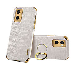 Coque Luxe Cuir Housse Etui XD2 pour Oppo A76 Blanc