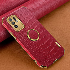 Coque Luxe Cuir Housse Etui XD2 pour Oppo F19 Pro+ Plus 5G Rouge