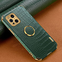 Coque Luxe Cuir Housse Etui XD2 pour Oppo Find X3 Pro 5G Vert