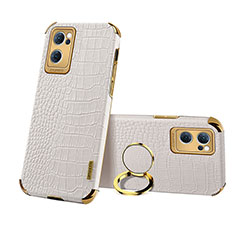 Coque Luxe Cuir Housse Etui XD2 pour Oppo Find X5 Lite 5G Blanc