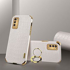 Coque Luxe Cuir Housse Etui XD2 pour Samsung Galaxy A41 Blanc