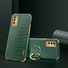 Coque Luxe Cuir Housse Etui XD2 pour Samsung Galaxy A41 Vert