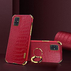 Coque Luxe Cuir Housse Etui XD2 pour Samsung Galaxy A51 4G Rouge
