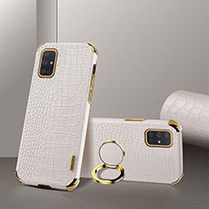 Coque Luxe Cuir Housse Etui XD2 pour Samsung Galaxy A71 5G Blanc