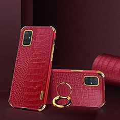 Coque Luxe Cuir Housse Etui XD2 pour Samsung Galaxy A71 5G Rouge