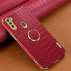 Coque Luxe Cuir Housse Etui XD2 pour Samsung Galaxy M11 Rouge