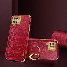 Coque Luxe Cuir Housse Etui XD2 pour Samsung Galaxy M12 Rouge