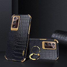 Coque Luxe Cuir Housse Etui XD2 pour Samsung Galaxy Note 20 Ultra 5G Noir