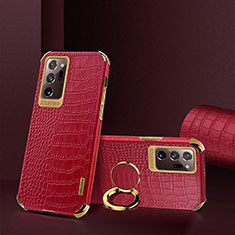 Coque Luxe Cuir Housse Etui XD2 pour Samsung Galaxy Note 20 Ultra 5G Rouge