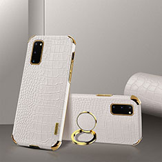 Coque Luxe Cuir Housse Etui XD2 pour Samsung Galaxy S20 5G Blanc