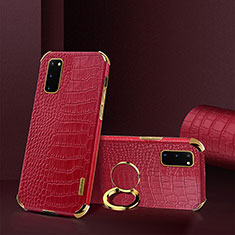 Coque Luxe Cuir Housse Etui XD2 pour Samsung Galaxy S20 5G Rouge