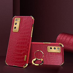 Coque Luxe Cuir Housse Etui XD2 pour Samsung Galaxy S20 FE (2022) 5G Rouge