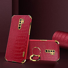Coque Luxe Cuir Housse Etui XD2 pour Xiaomi Redmi 9 Rouge