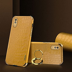 Coque Luxe Cuir Housse Etui XD2 pour Xiaomi Redmi 9A Jaune