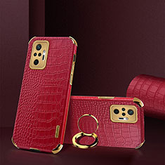 Coque Luxe Cuir Housse Etui XD2 pour Xiaomi Redmi Note 10 Pro 4G Rouge