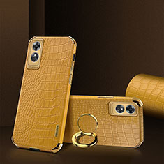 Coque Luxe Cuir Housse Etui XD3 pour Oppo A17 Jaune