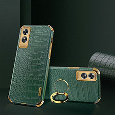 Coque Luxe Cuir Housse Etui XD3 pour Oppo A17 Vert
