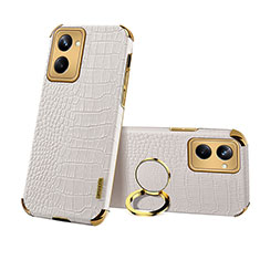 Coque Luxe Cuir Housse Etui XD3 pour Realme 10 Pro 5G Blanc