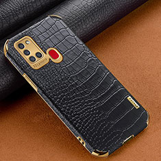 Coque Luxe Cuir Housse Etui XD3 pour Samsung Galaxy A21s Noir