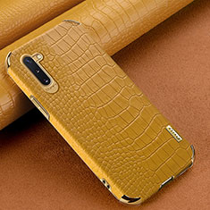 Coque Luxe Cuir Housse Etui XD3 pour Samsung Galaxy Note 10 5G Jaune