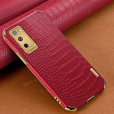 Coque Luxe Cuir Housse Etui XD3 pour Samsung Galaxy S20 FE (2022) 5G Rouge