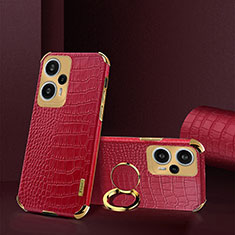 Coque Luxe Cuir Housse Etui XD4 pour Xiaomi Poco F5 5G Rouge